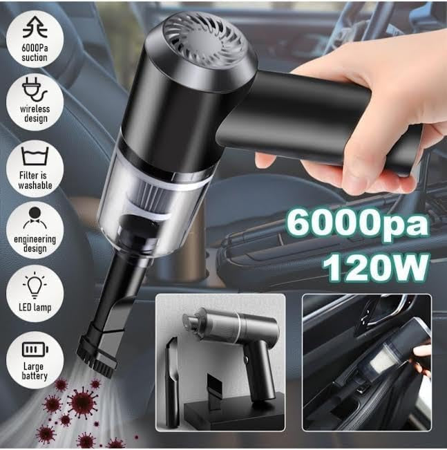 Zenvy™ Portable Car Vacuum Cleaner – Powerful Wireless Dust Cleaner