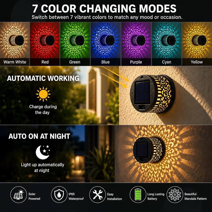 Solar Mandala Glow Light