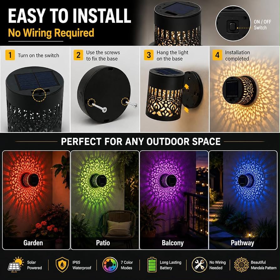 Solar Mandala Glow Light