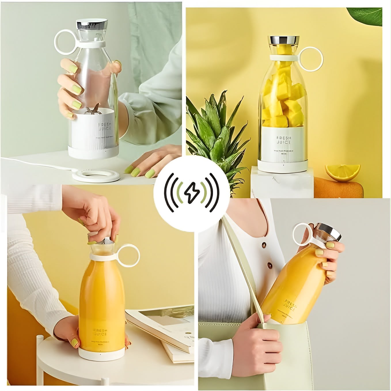 Portable Mini Blender – Rechargeable USB Juicer for Smoothies & Shakes